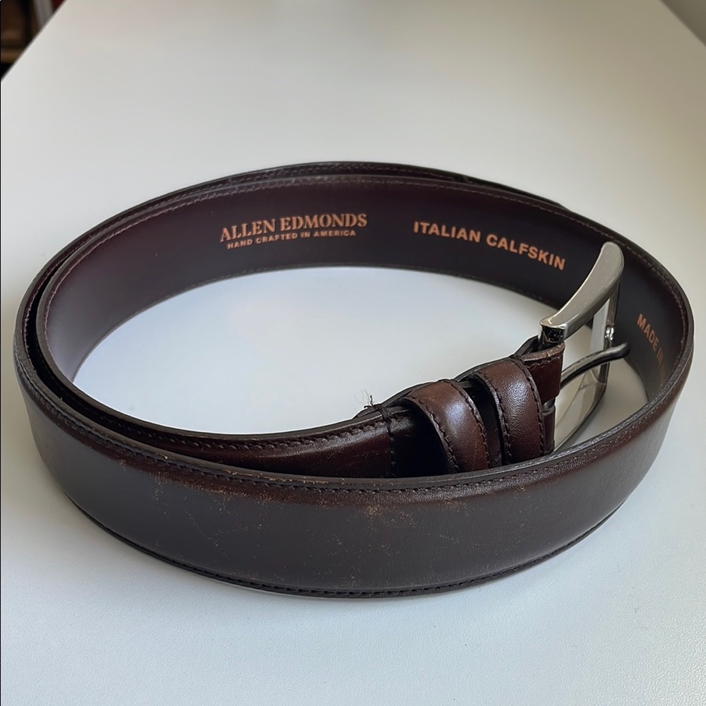Allen Edmonds Brown Leather Belt